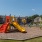 a playground with a slide